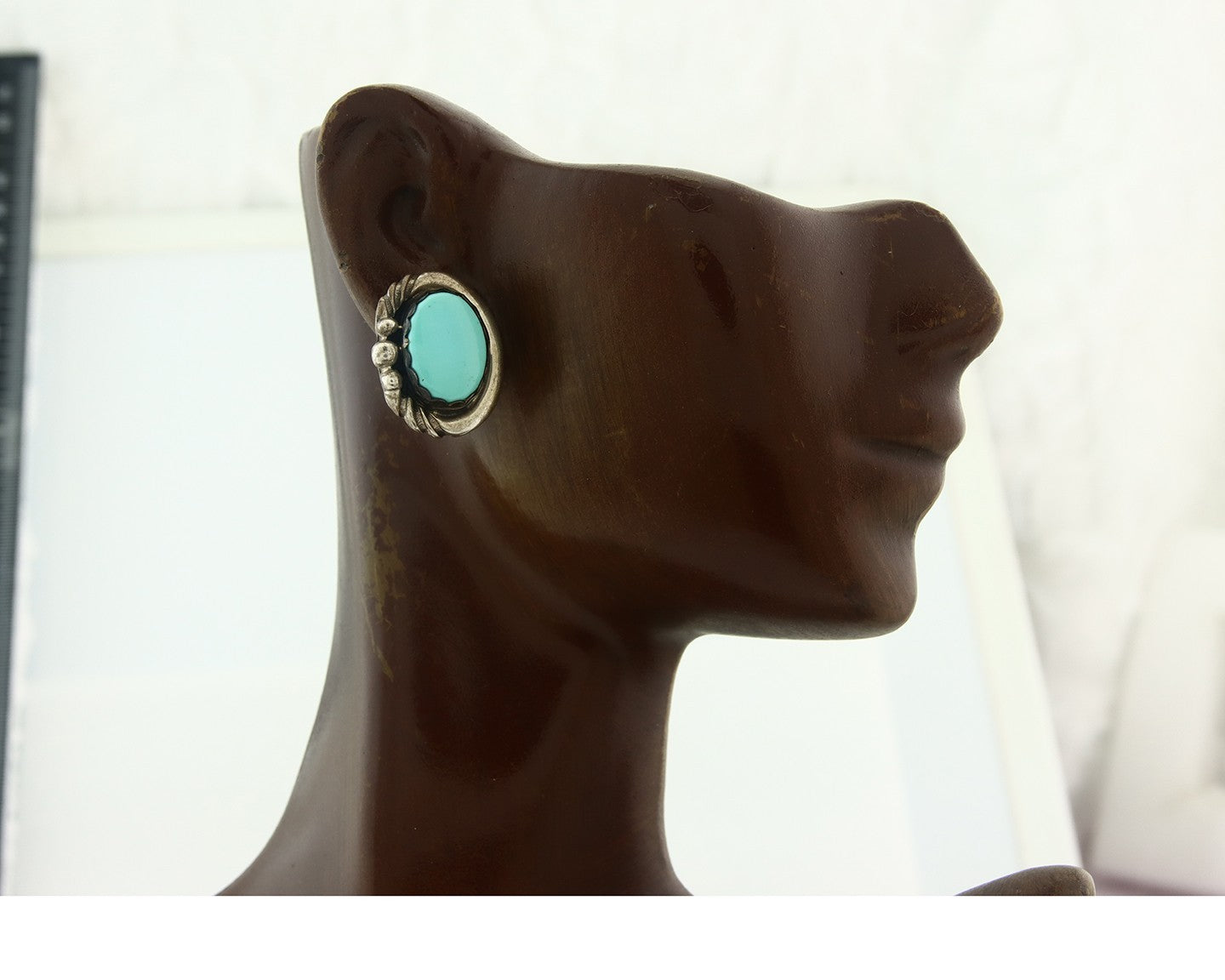 Navajo Earrings Sterling Silver Turquoise Vintage Dangle Handmade