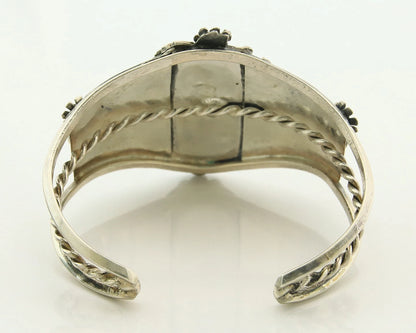Navajo Cuff Bracelet Sterling Silver Turquoise Handmade Vintage