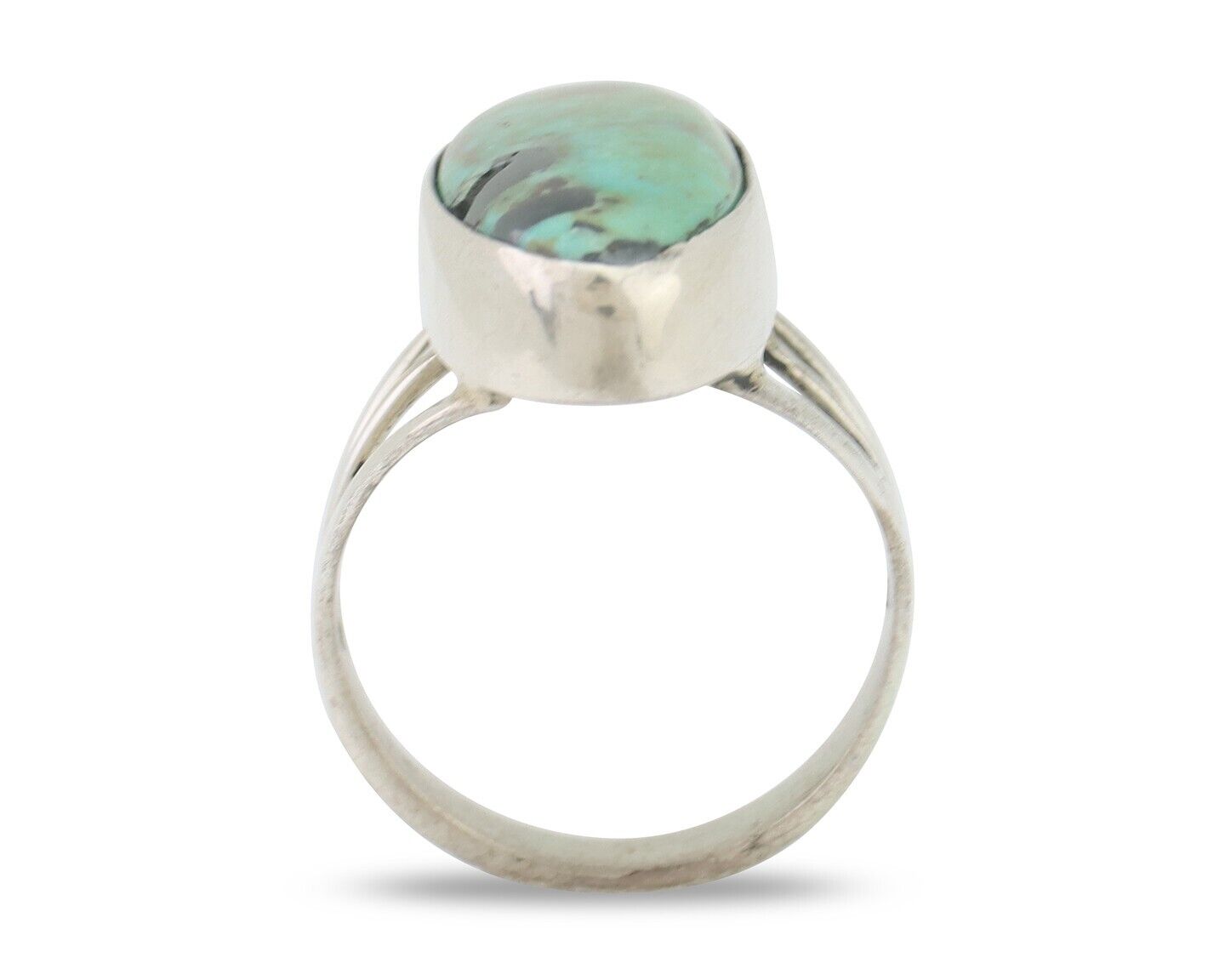 Navajo Ring 925 Silver Natural Turquoise Native American Artist C.80's