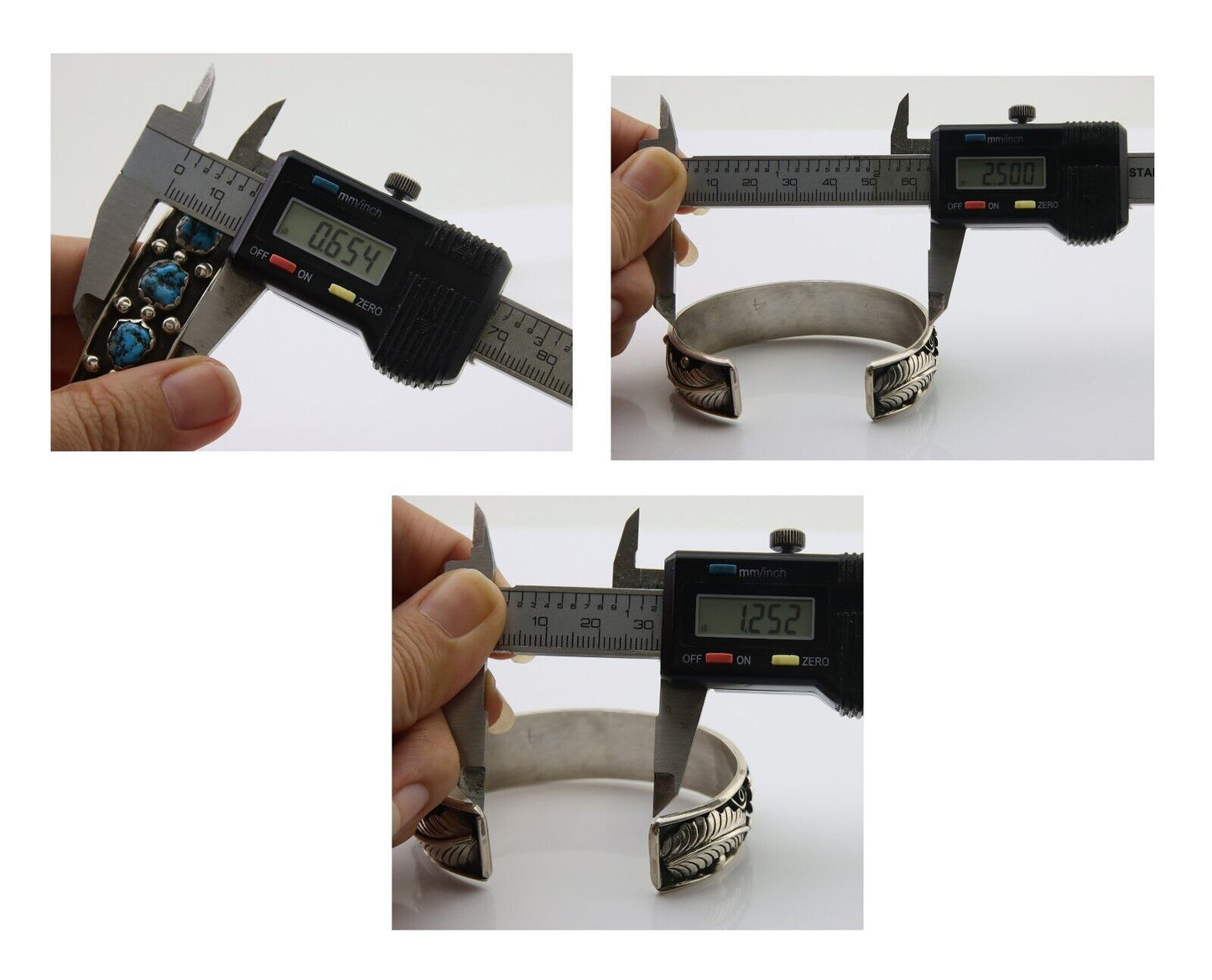 Navajo Bracelet 925 Silver Sleeping Beauty Turquoise Native American C.80's