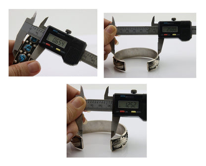 Navajo Bracelet 925 Silver Sleeping Beauty Turquoise Native American C.80's