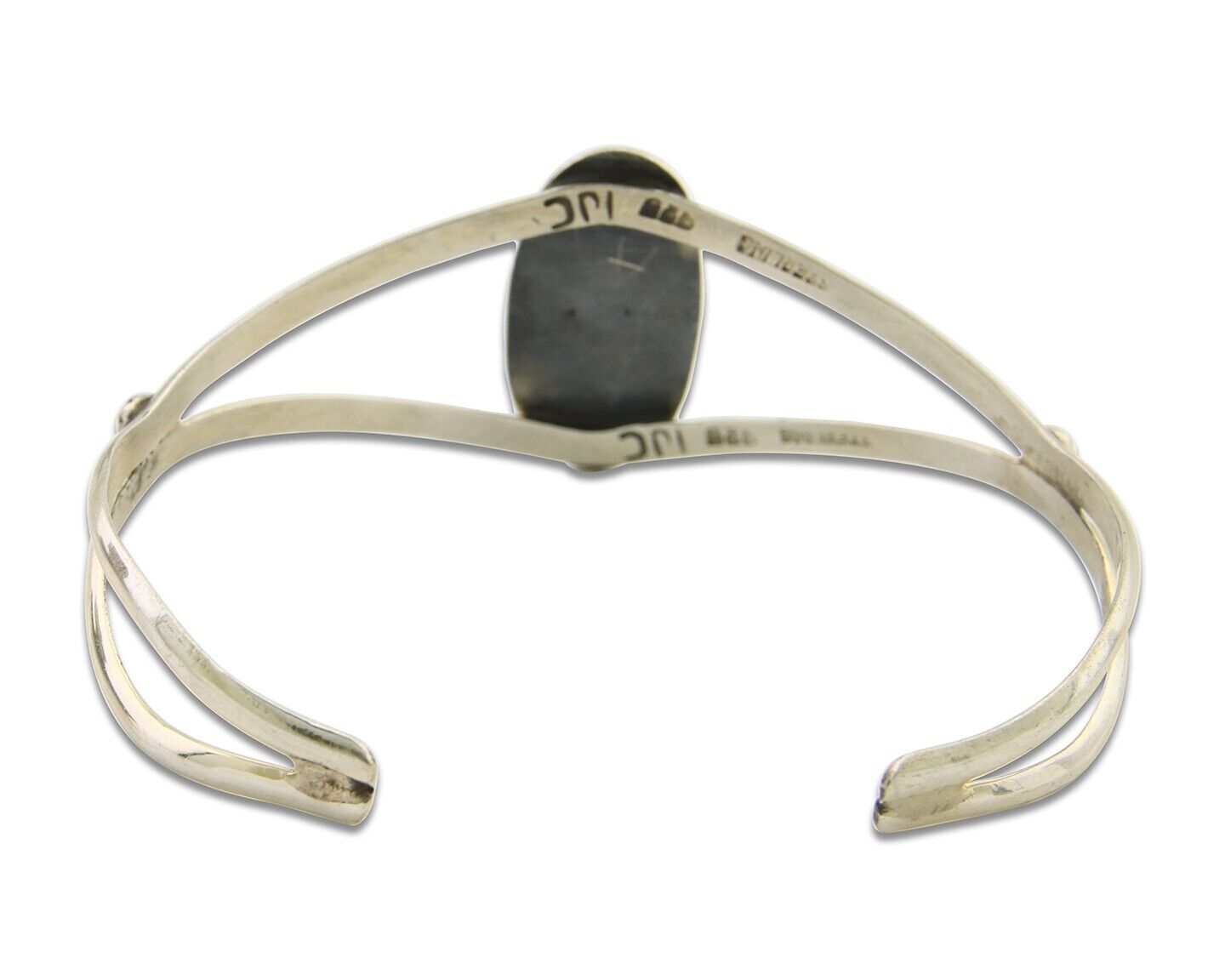 Navajo Cuff Bracelet 925 Silver Turquoise Cuff Artist Signed IJC C.80's