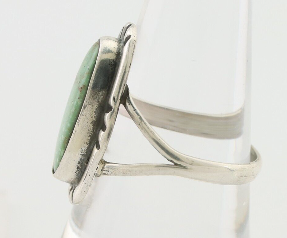 Navajo Ring 925 Silver Natural Turquoise Native American Artist Signed C.80's