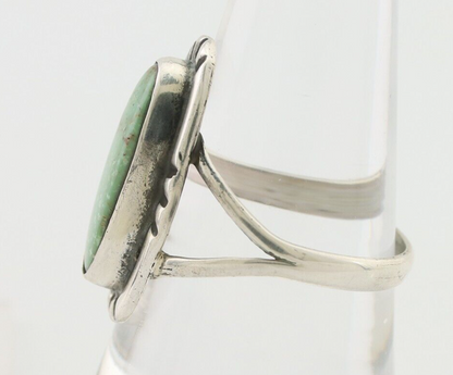 Navajo Ring 925 Silver Natural Turquoise Native American Artist Signed C.80's