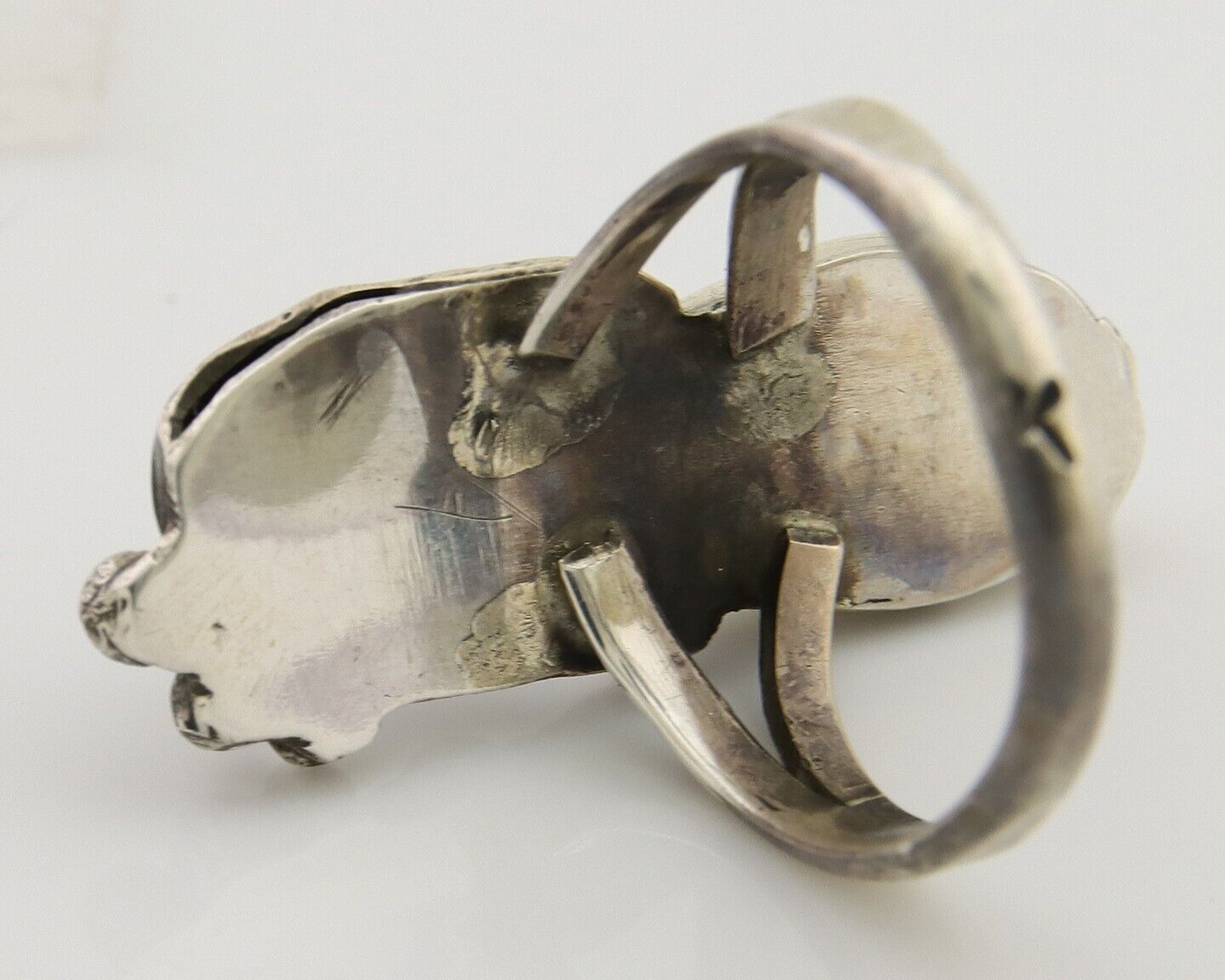 Navajo Handmade Ring 925 Silver Turquoise Native American Artist C.80's