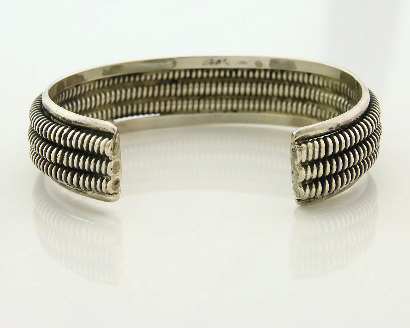 Navajo Cuff Bracelet 925 Sterling Silver Vintage Handmade Native Artist
