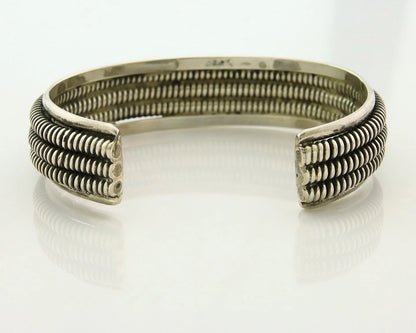 Navajo Cuff Bracelet 925 Sterling Silver Vintage Handmade Native Artist