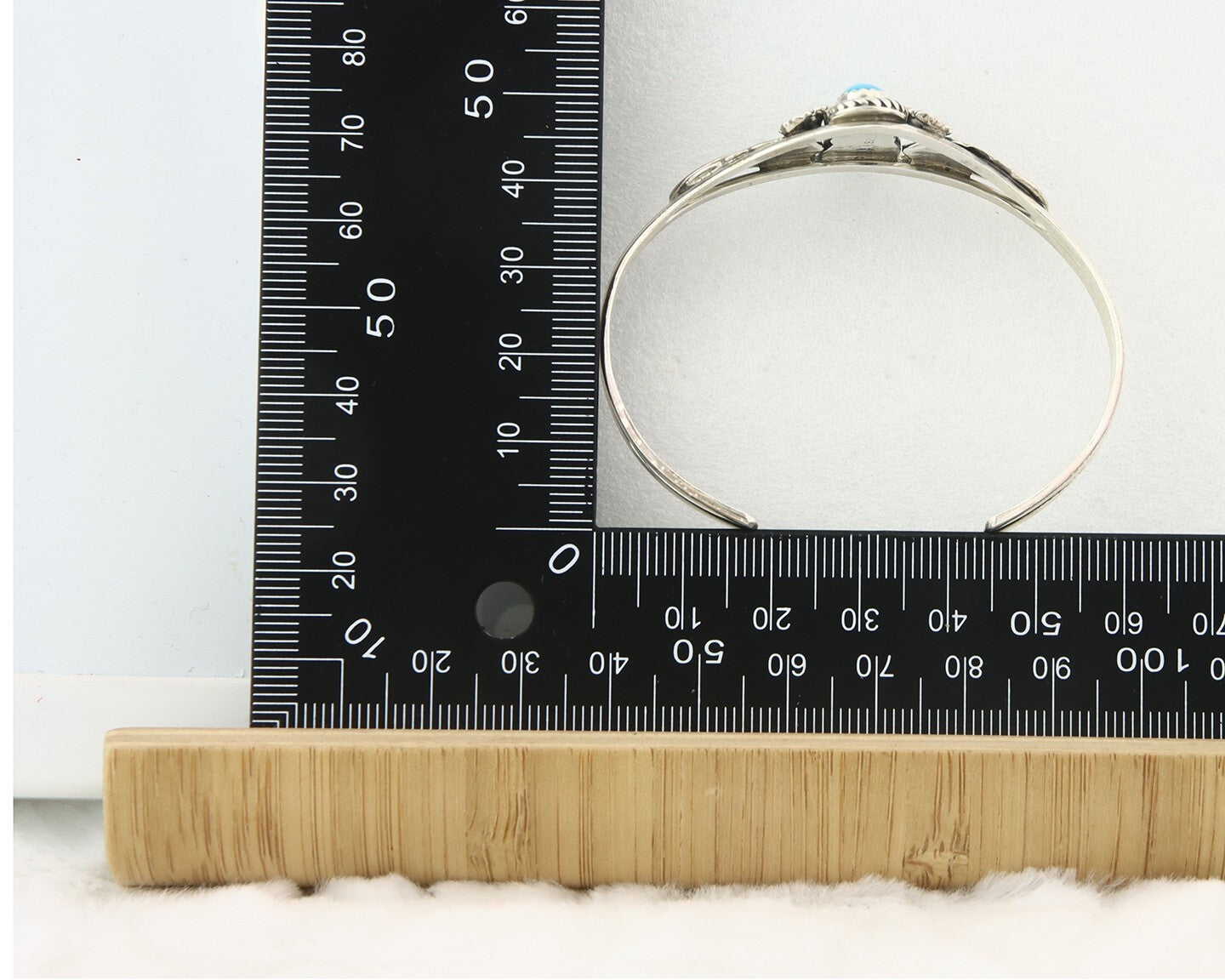 Vintage Navajo Bracelet 925 Silver Blue Turquoise Handmade Signed SN