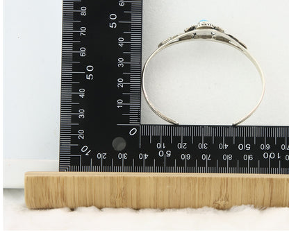 Vintage Navajo Bracelet 925 Silver Blue Turquoise Handmade Signed SN