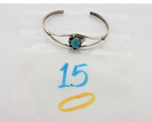 Navajo Handmade Bracelet 925 Silver Natural Blue Turquoise Native American C80s