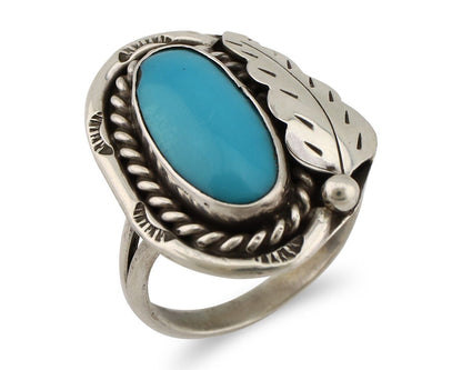 Navajo Handmade Ring 925 Silver Turquoise Artist Signed J C.80's