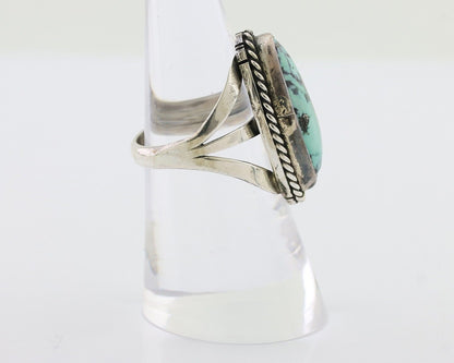 Navajo Ring 925 Silver Turquoise Native American Artist Size 6.75 C.80's