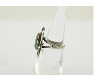 Navajo Handmade Ring 925 Silver Turquoise Native Artist C.80's