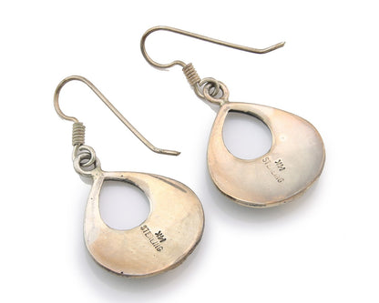 Navajo Earrings Sterling Silver & Gold Vintage Handmade