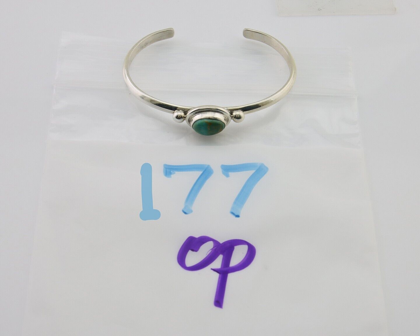 Navajo Royston Turquoise Bracelet 925 Silver Artist Native American C.80's