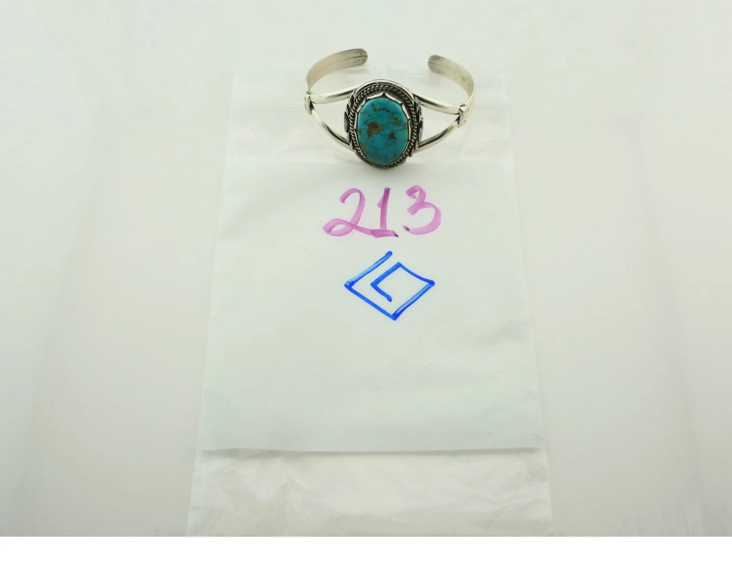 Navajo Cuff Bracelet Sterling Silver Turquoise Handmade Vintage Signed Sunrise
