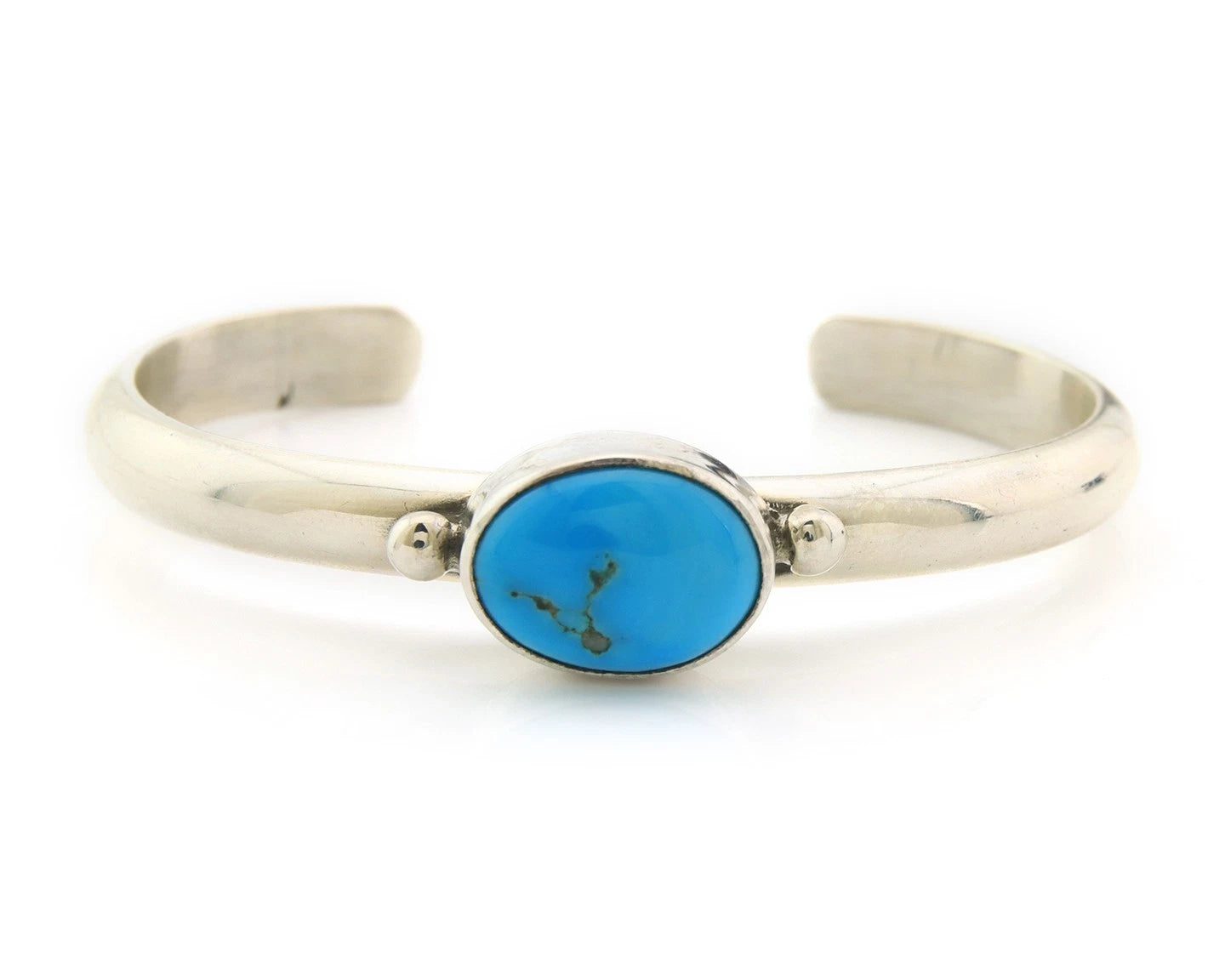 Navajo Cuff Bracelet Sterling Silver Natural Turquoise Native Vintage