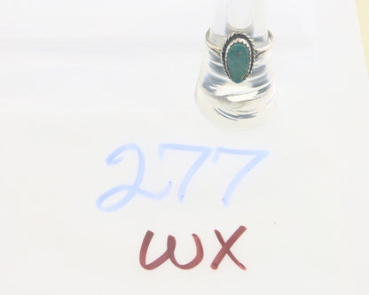 Navajo Ring 925 Sterling Natural Turquoise Native Artist C.80's Size 8.25