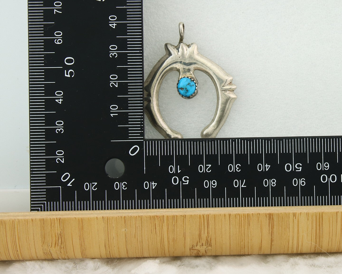Navajo Sterling Silver Pendant Handmade Authentic Vintage Sand Cast