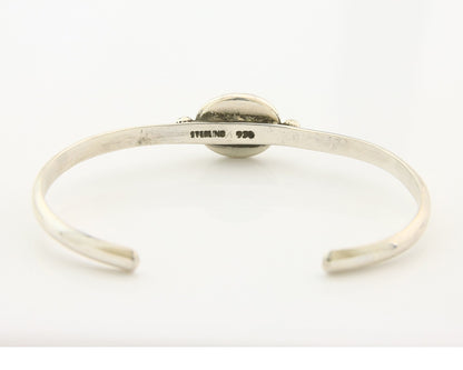 Navajo Cuff Bracelet Sterling Silver Natural Mined Pink Quartz Native Artist