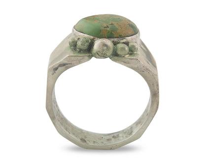 Vintage Navajo Ring 925 Sterling Authentic Turquoise Signed Sammy Begay Size 16