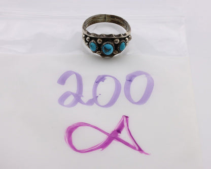 Navajo Ring 925 Silver Blue Artist Signed SkyStone Creations C.80's