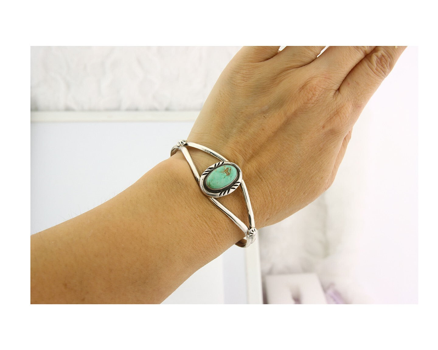 Vintage Navajo Bracelet 925 Silver Turquoise Traditional Handmade Authentic