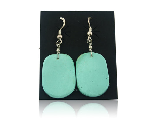 Santo Domingo Earrings Sterling Silver Turquoise Vintage Dangle Handmade