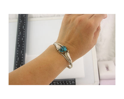 Vintage Navajo Bracelet 925 Silver Turquoise Traditional Handmade Authentic