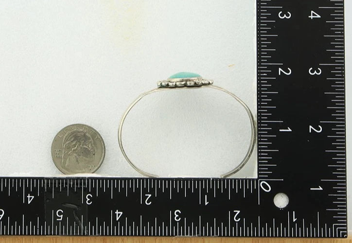 Navajo Cuff Bracelet Sterling Silver Vintage Turquoise Handmade Signed LP