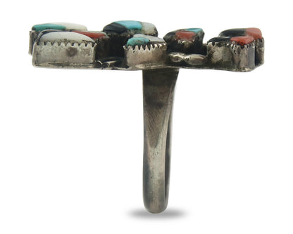 Vintage Zuni Ring Sterling Silver Authentic Gemstone Handmade Size 5.5