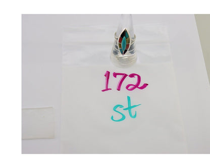 Navajo Ring 925 Silver Turquoise Shell Onyx Spiney Oyster Native Artist C.80's