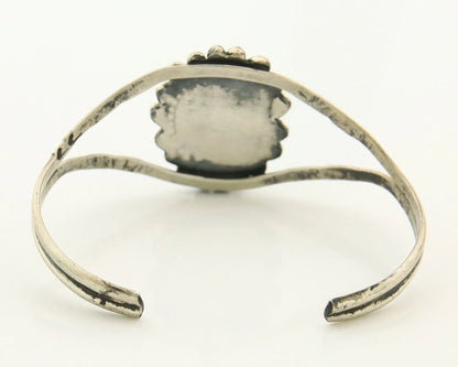 Navajo Cuff Bracelet Sterling Silver Vintage Turquoise Handmade Signed LL