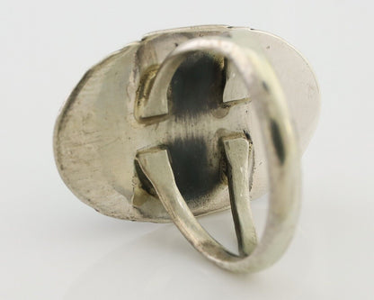 Navajo Ring 925 Silver Natural Turquoise Native American Artist C.80's