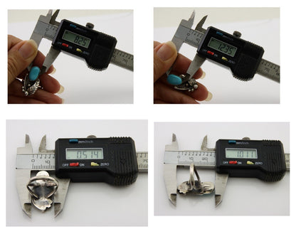 Navajo Handmade Ring 925 Silver Turquoise Signed LS C.80's