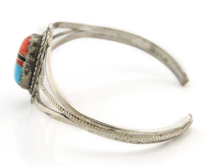 Navajo Cuff Bracelet Sterling Silver Handmade Vintage Gemstone