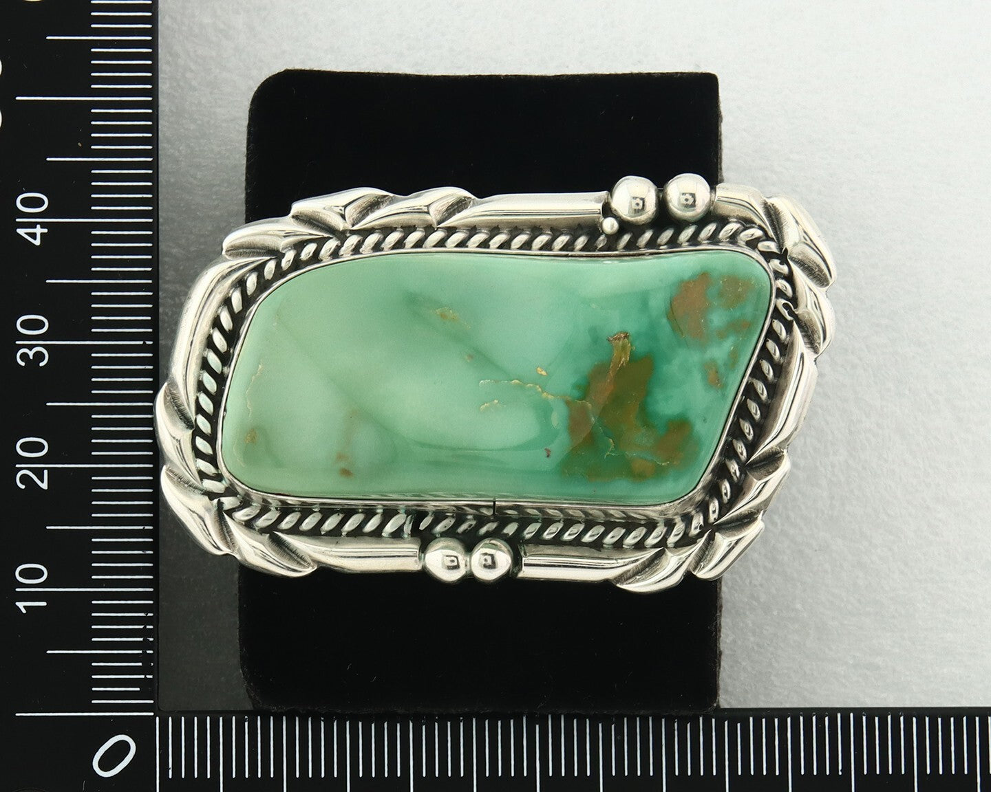 Navajo Ring 925 Sterling Silver Royston Turquoise Signed David Zachary Size 11