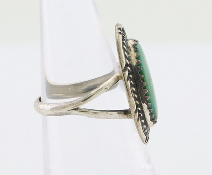 Navajo Handmade Ring 925 Silver Kingman Turquoise Size 5.25 C.80's