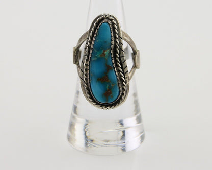 Navajo Handmade Ring 925 Silver Turquoise Native American Artist C.80's
