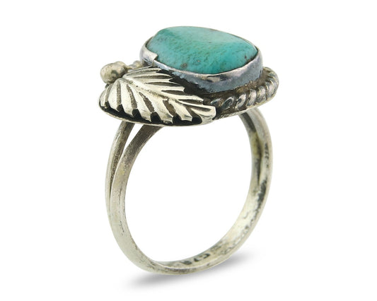 Vintage Navajo Ring 925 Sterling Natural Gemstone Native Artist Size 5.75