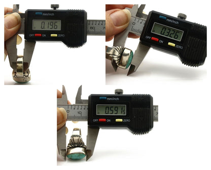 Navajo Ring .925 Silver Kingman Turquoise Artist Signed Apache C.80's