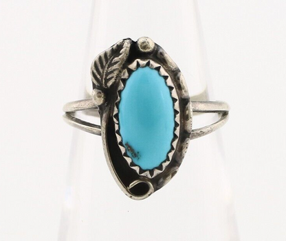 Navajo Ring 925 Silver Turquoise Artist Signed SkyStone Creations C.80's