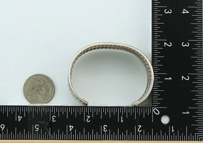 Navajo Cuff Bracelet 925 Sterling Silver Vintage Handmade Signed TAHE