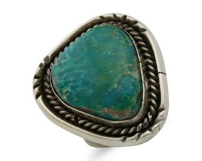 Navajo Ring 925 Silver Blue Turquoise Native American Artist C.80's