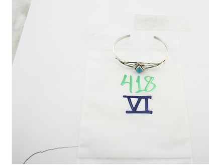 Vintage Navajo Bracelet 925 Silver Blue Turquoise Handmade