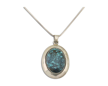 Navajo Necklace 925 Silver Natural Blue Turquoise Native American Artist C.80's