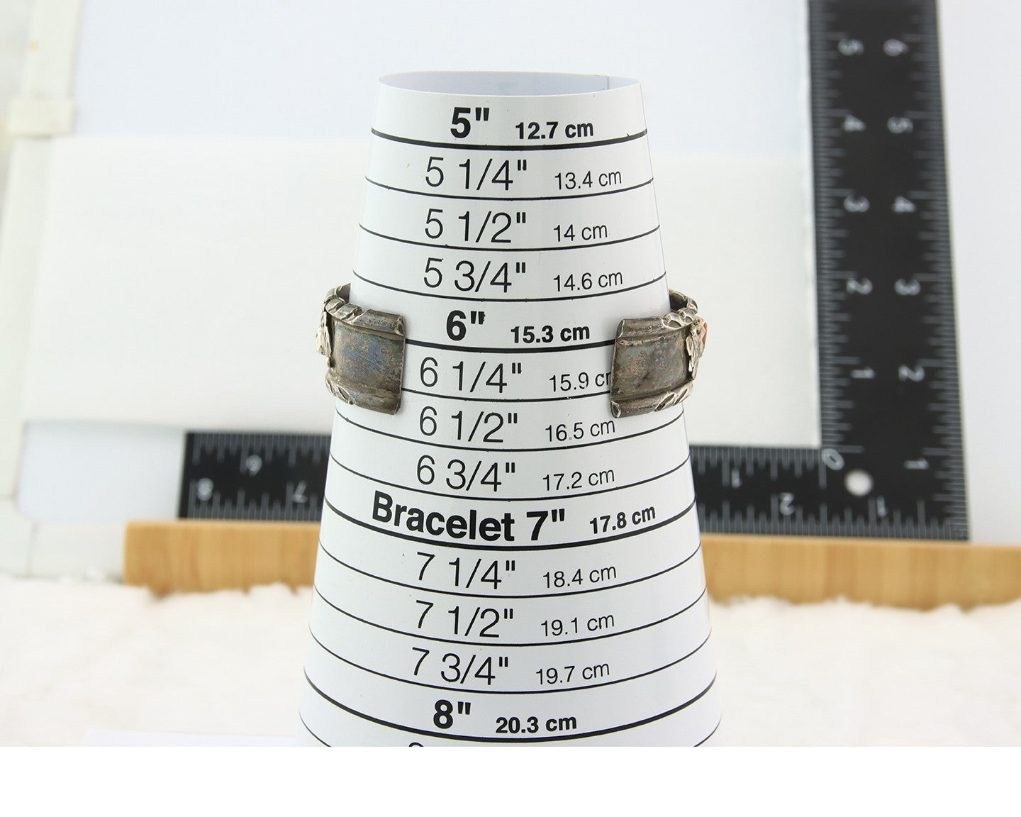 Zuni Cuff Bracelet Sterling Silver Natural Coral & Turquoise Signed Cheama