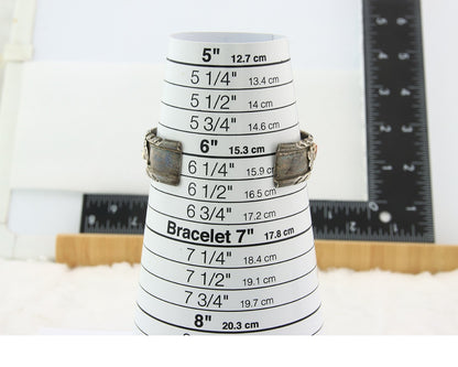 Zuni Cuff Bracelet Sterling Silver Natural Coral & Turquoise Signed Cheama