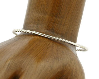 Navajo Rare Handmade Baby Hand Spun .925 SOLID Sterling Silver Bracelet