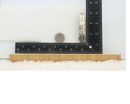 Vintage Navajo Barrette 925 Sterling Silver Hand Stamped Authentic Signed SN